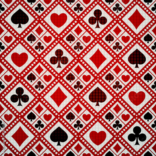 Seamless background playing card suits