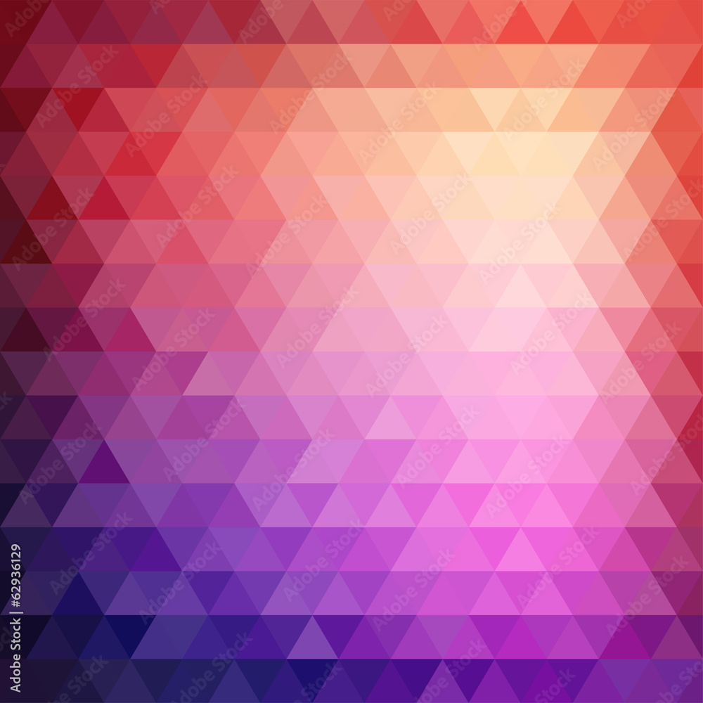 Obraz premium Retro mosaic pattern of geometric triangle shapes