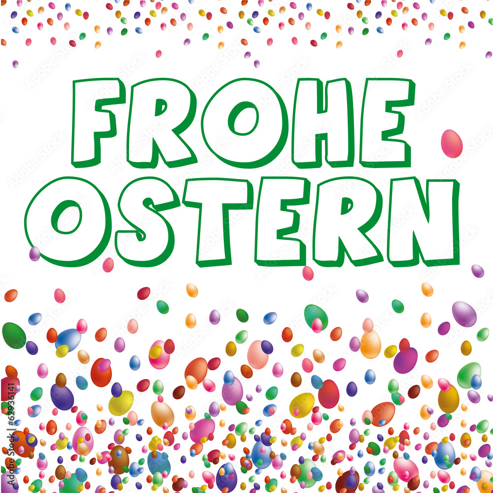 Frohe Ostern Osterei Wiese Frühling Karte Frohe Ostern Osterei Wiese Frühling Karte