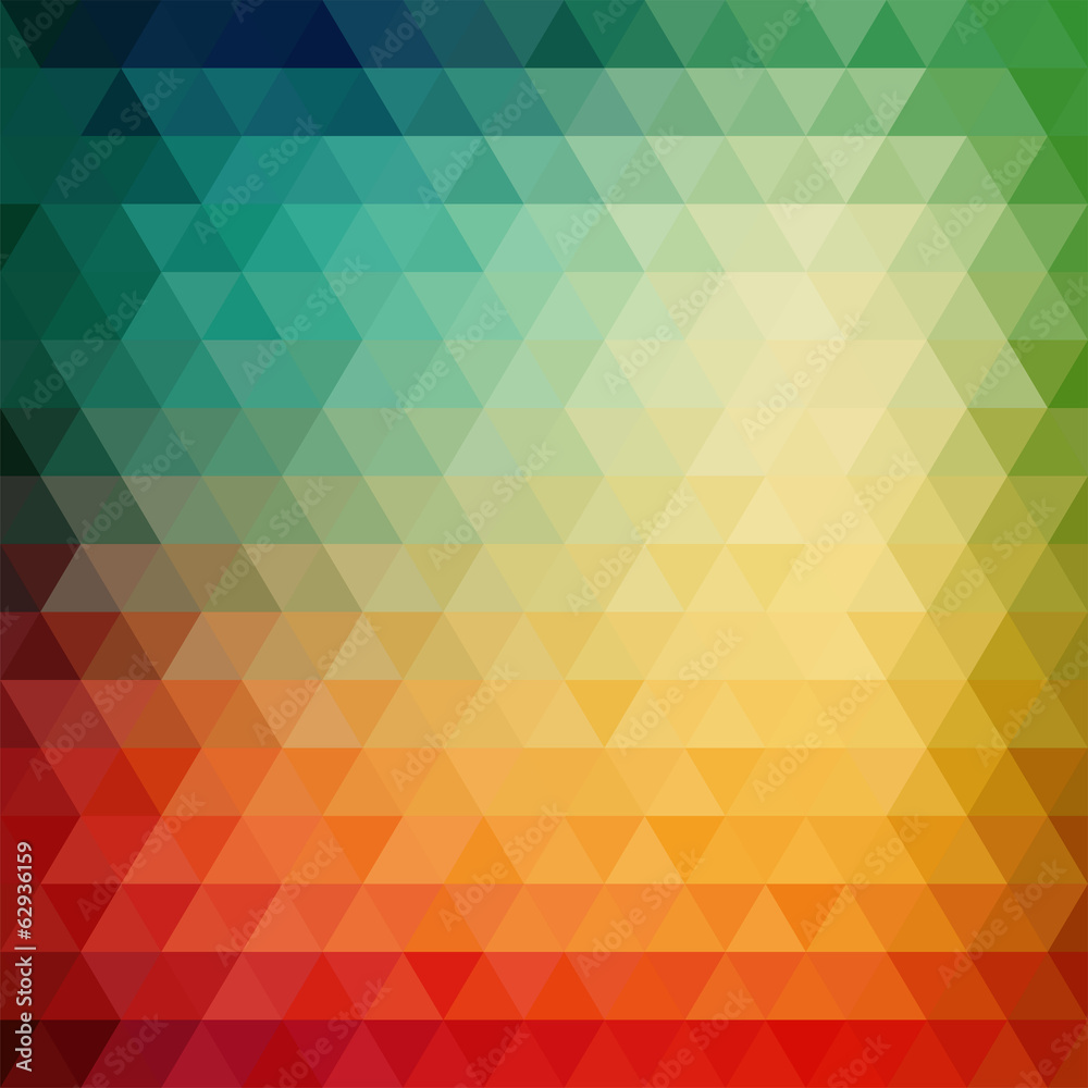 Fototapeta premium Retro mosaic pattern of geometric triangle shapes