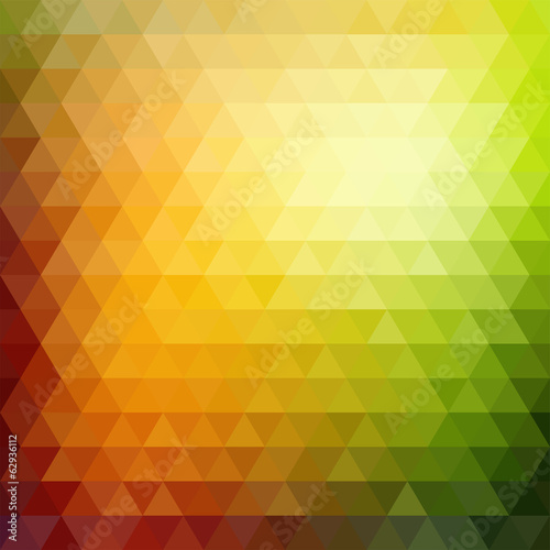 Retro mosaic pattern of geometric triangle shapes