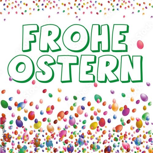 Frohe Ostern Osterei Wiese Frühling Karte