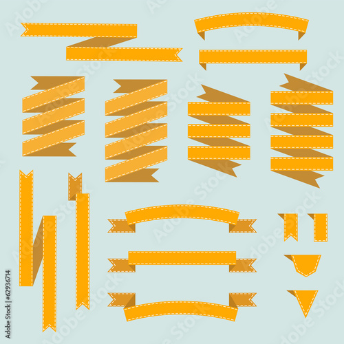 Collection vivid ribbons.