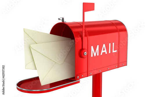 Fototapeta Letters in an open mailbox