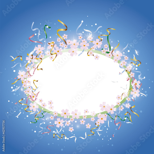 ribbons and blossom square