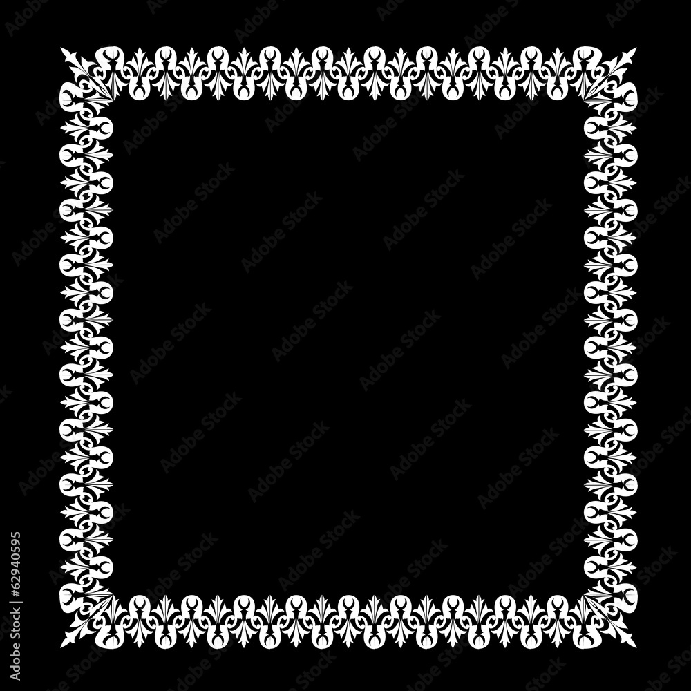 White frame on black White frame on black