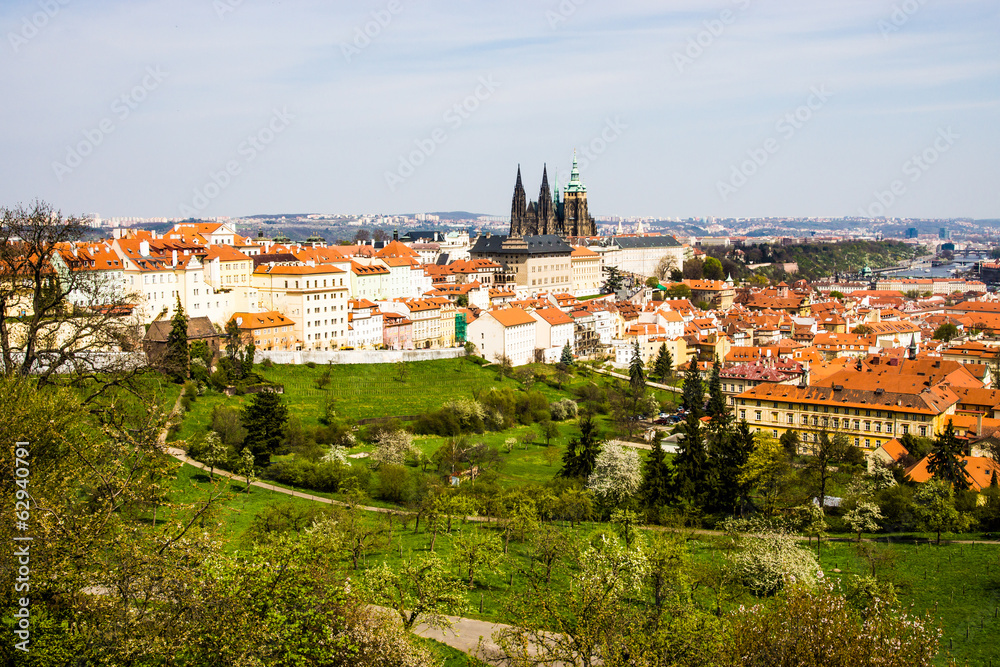 Prague panorama with St. Vitus Cathedral