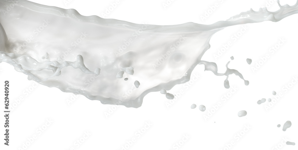Milk splash on white background Milk splash on white background