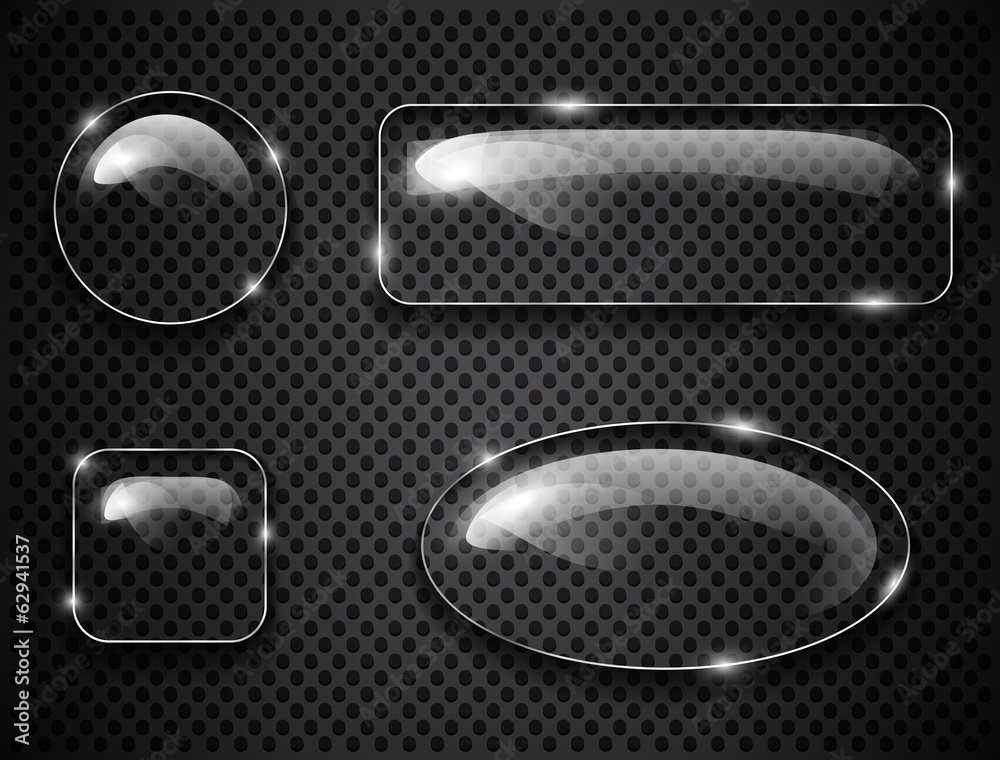 Glass buttons