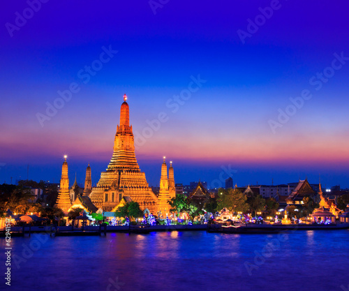 Wat Arun In the sunset, Bangkok of Thailand