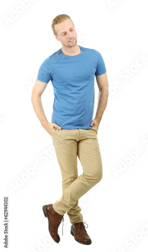 Handsome young man isolated...