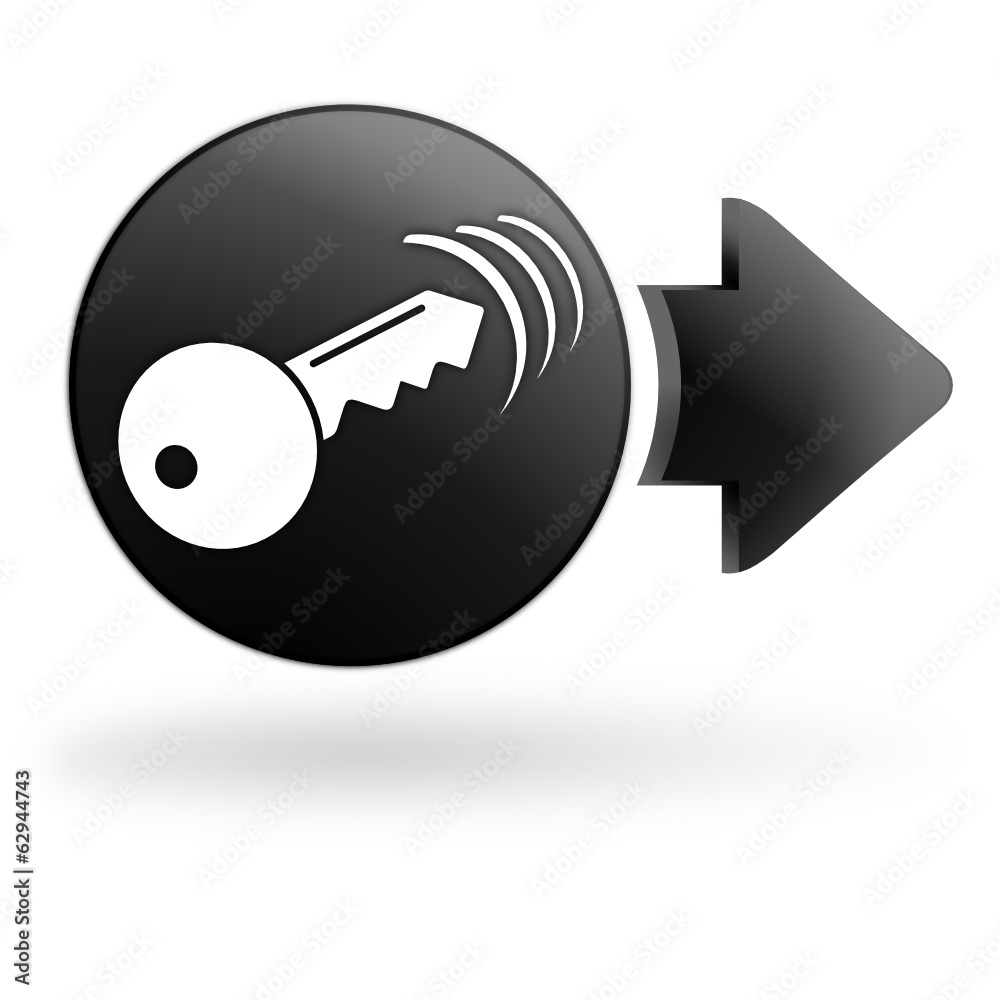 commande à distance sur bouton noir