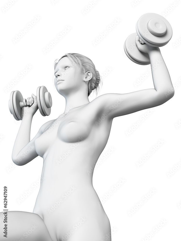 anatomical illustration of a woman working out anatomical illustration of a woman working out
