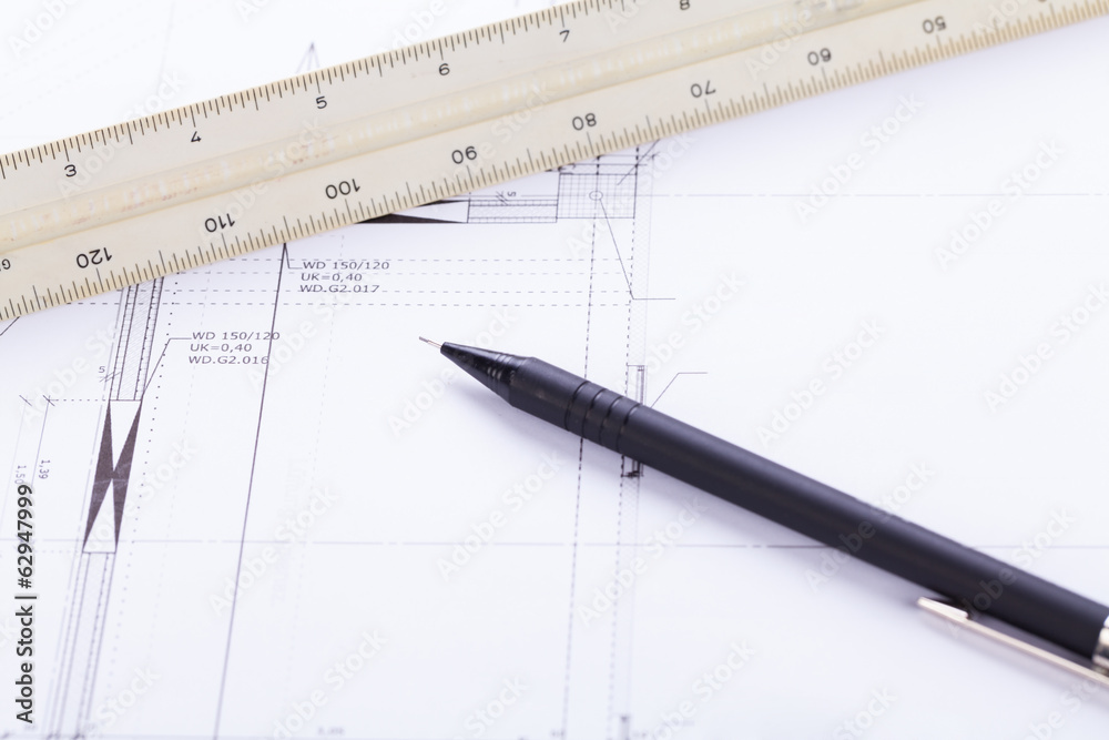 architect blueprints equipment objects workplace architect blueprints equipment objects workplace
