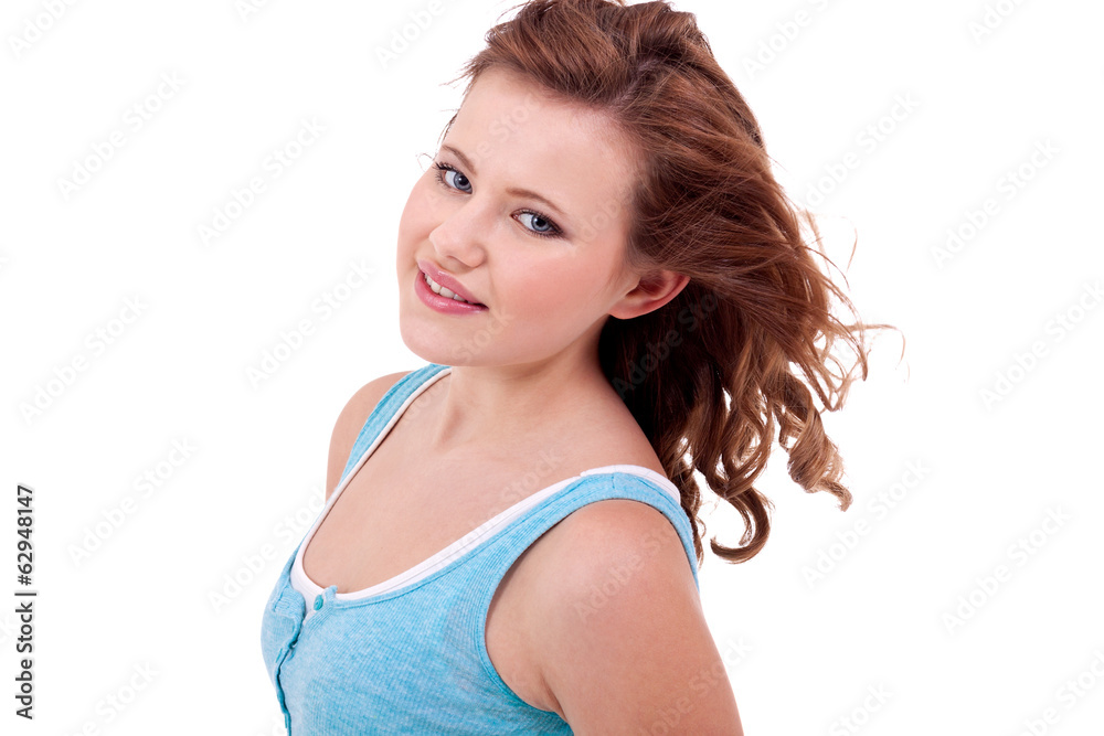young teenager girl smiling having fun portrait