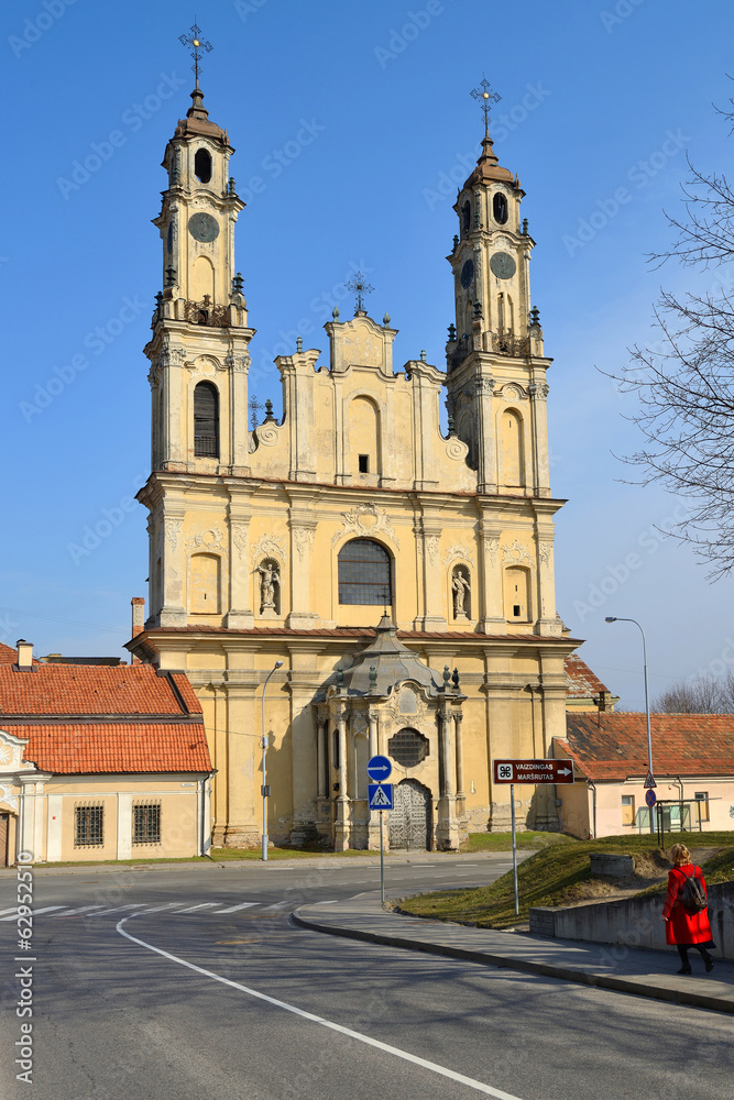 Church of the Ascension in Vilnius, spring time