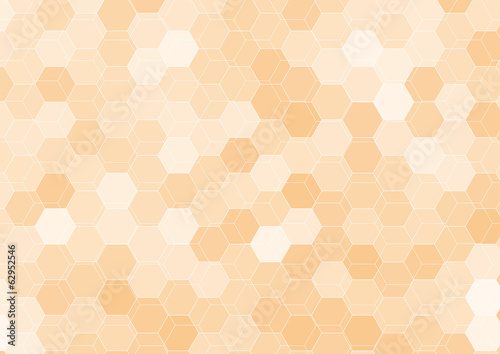 Orange hexagon abstract background template