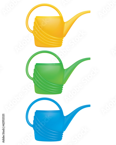 Watering Can. Set. Vector illustration