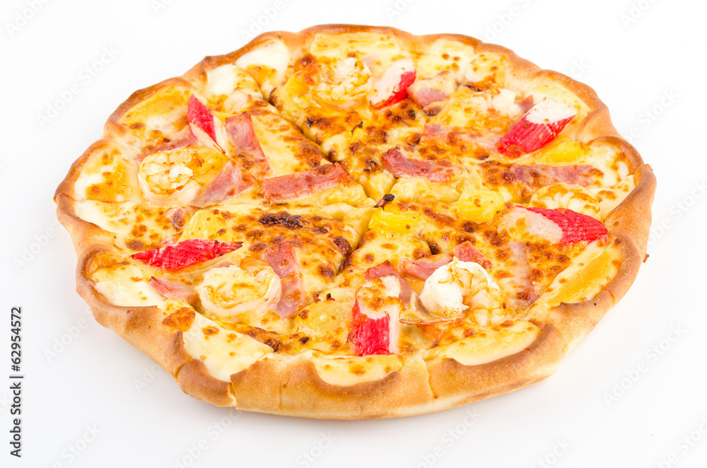 Pizza isolated white background Pizza isolated white background