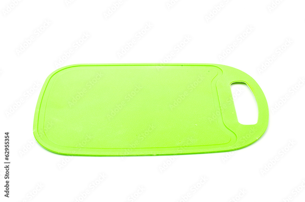 Plastic cutting board isolated white background Plastic cutting board isolated white background