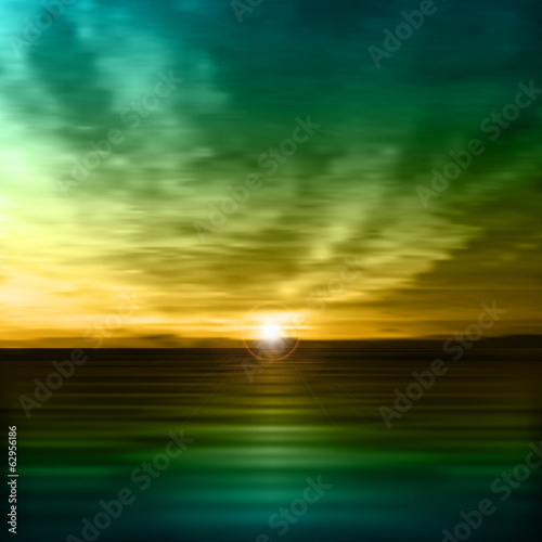 abstract background with sea sunrise