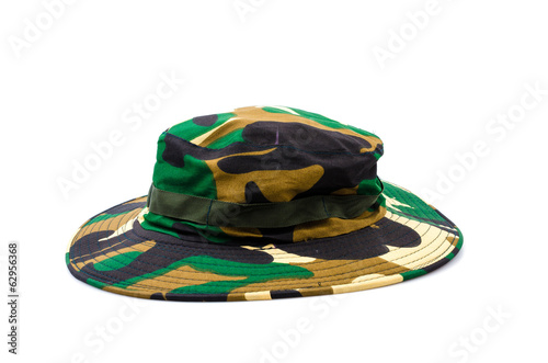 Army hat isolated white background