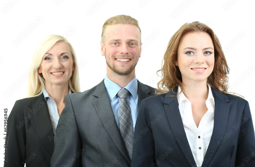 Group of business people isolated on white Group of business people isolated on white
