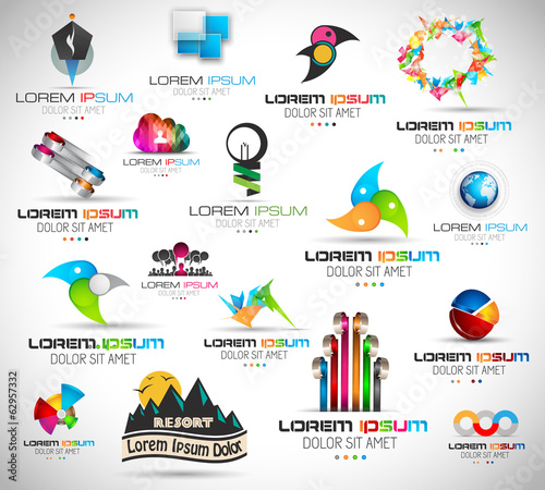 Collection of 17 high Quality Abstract Design Elements