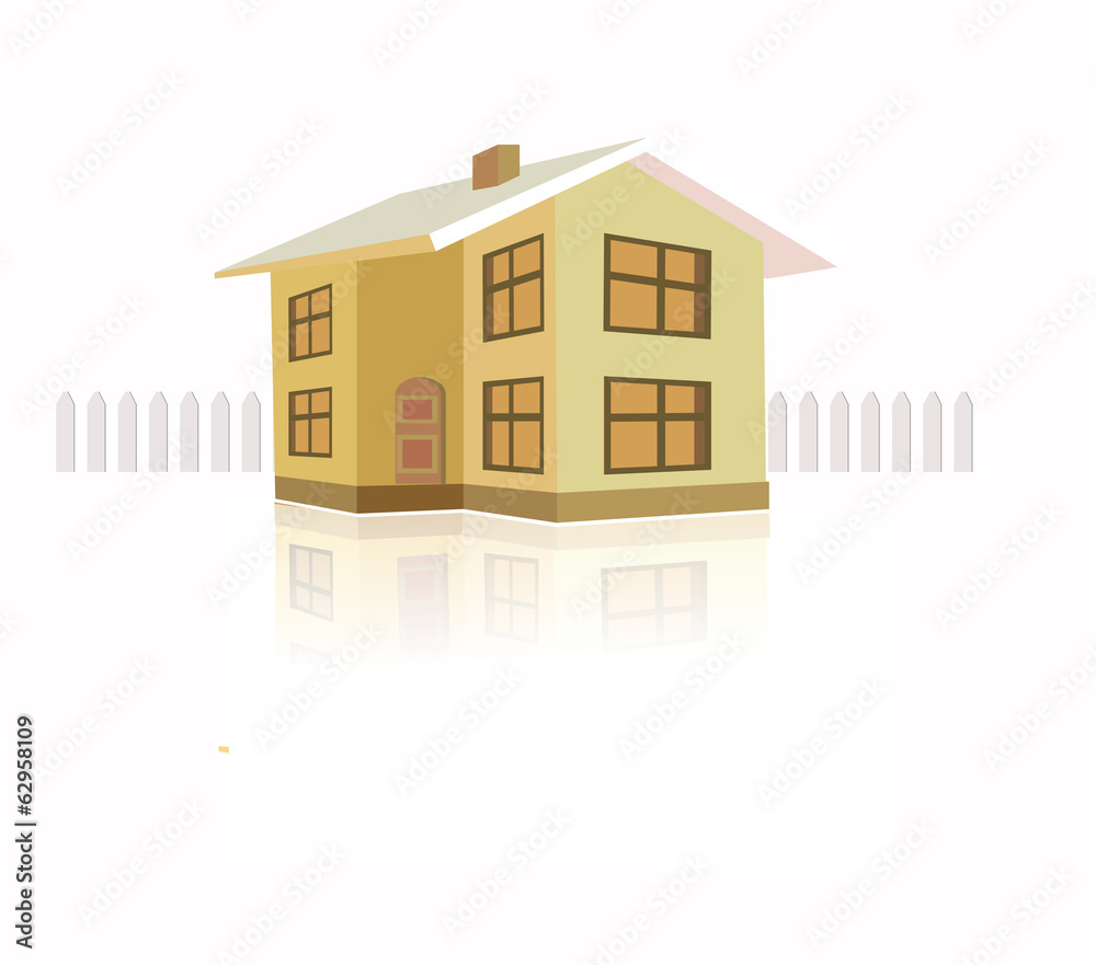 Vector house icon isolated on white background.
