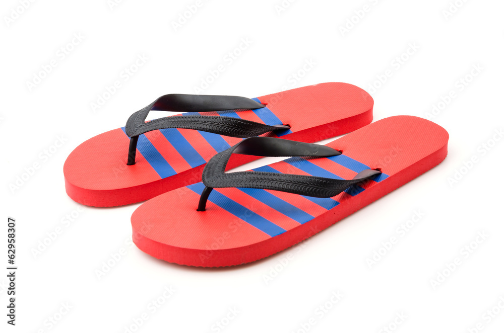 Isolated slippers flip
