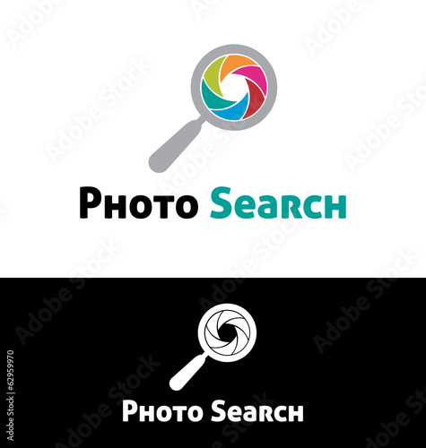 Photo search logo template