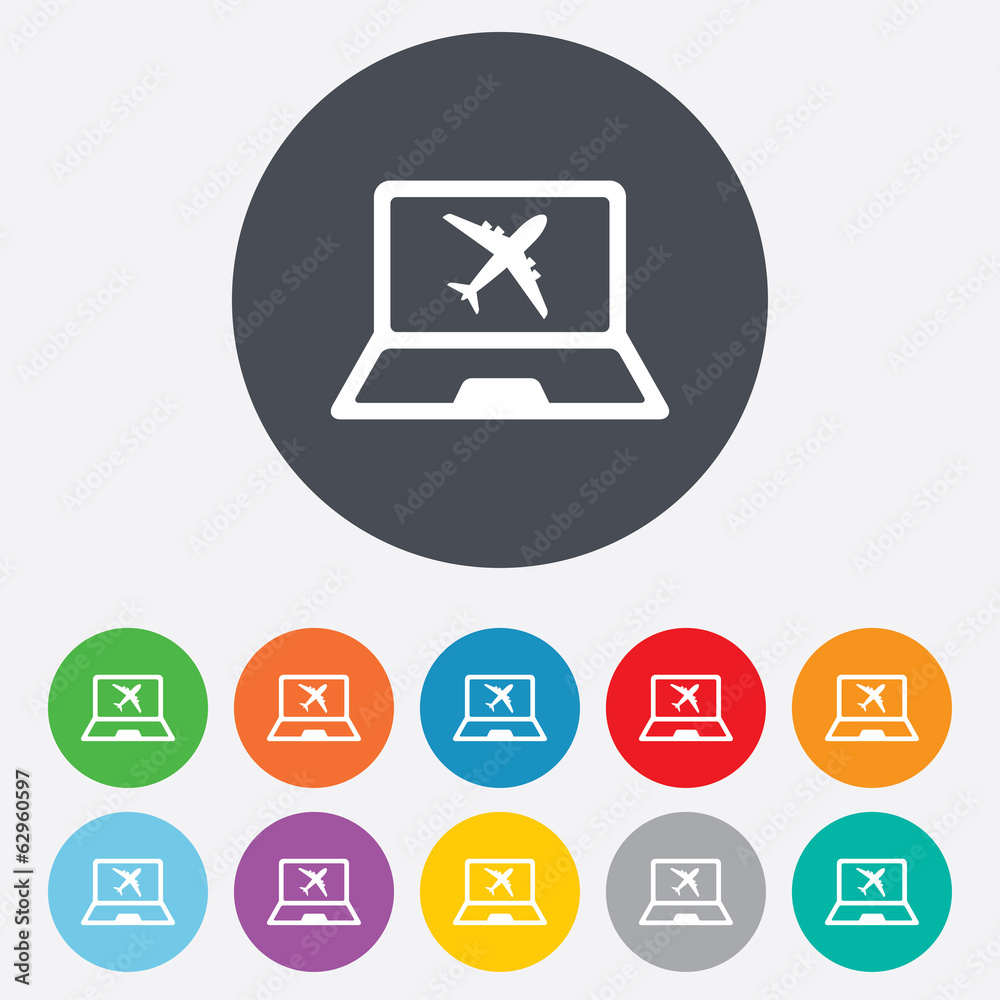 Online check-in sign. Airplane symbol. Travel. Online check-in sign. Airplane symbol. Travel.