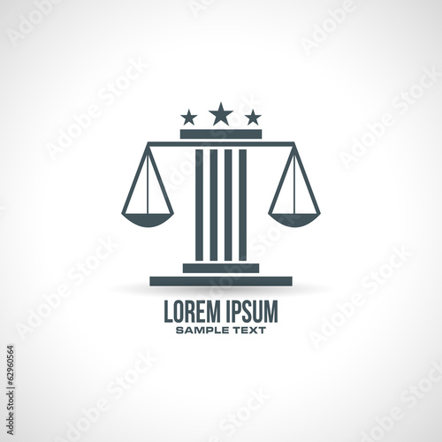 law abstract icon vector