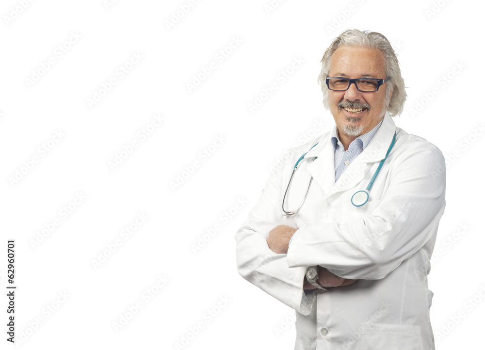 caucasian mature male doctor on bright background caucasian mature male doctor on bright background