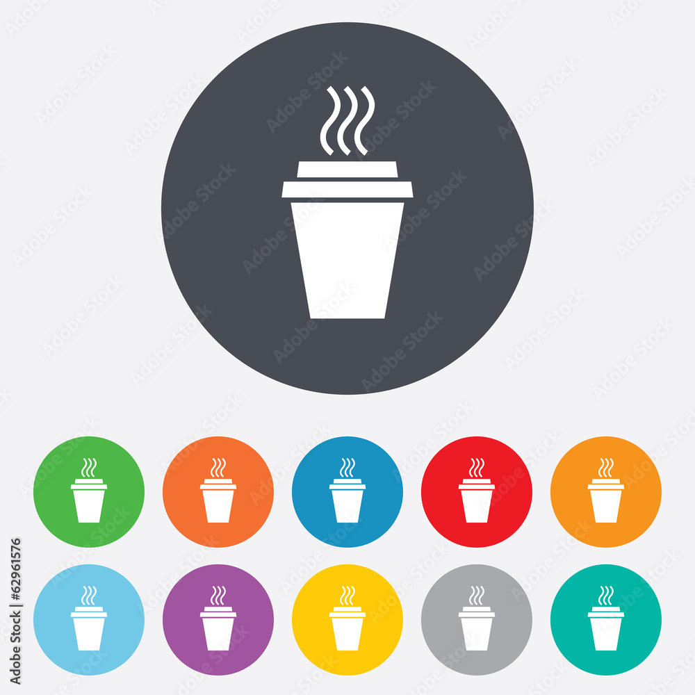 Take a Coffee sign icon. Hot Coffee cup.