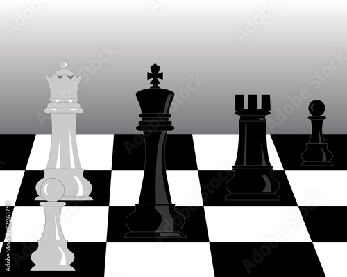 black and white pieces of chess