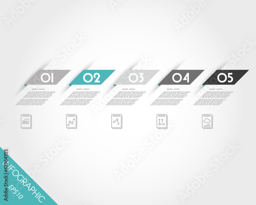 turquoise oblique modern paper stickers