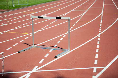 Hurdle on the running track