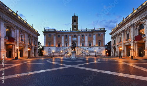 Canvas Print Rome Capitoline Square Cobbles Rise