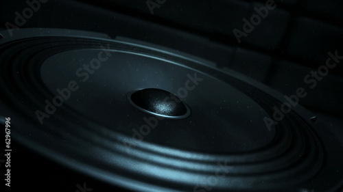 Pumping hifi audio HD video of a bass speaker