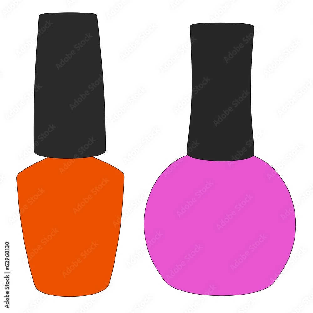 cartoon image of nail polish cartoon image of nail polish