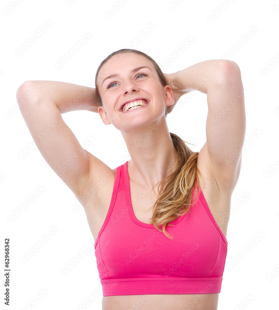 Pretty young woman smiling Pretty young woman smiling