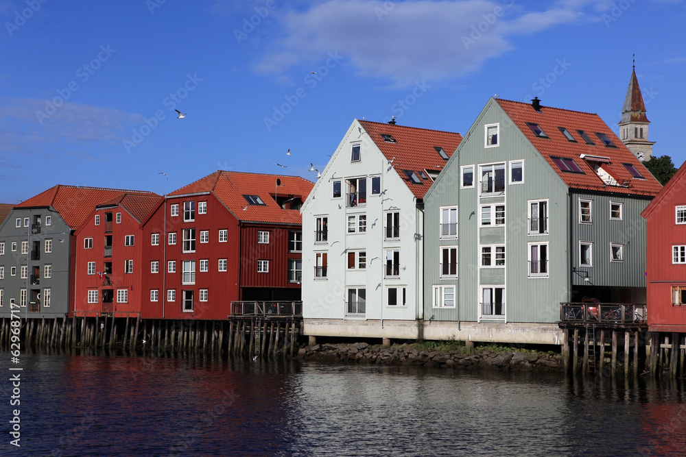 Old Storehouses in Trondheim, Norway