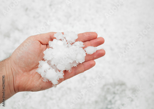 Hailstorm in the hand