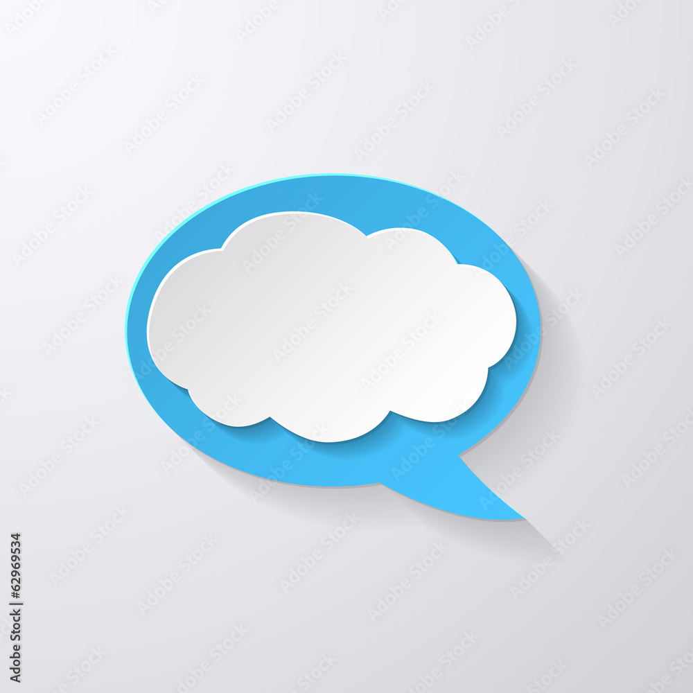 Speech Bubble with Clouds background Speech Bubble with Clouds background