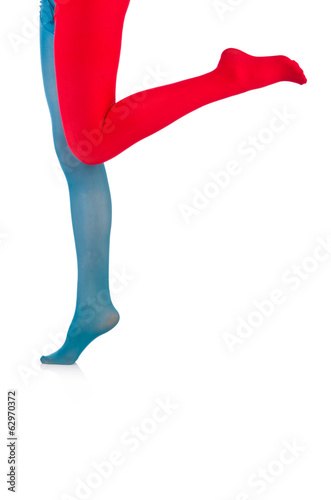 Colourful leggings isolated on the white