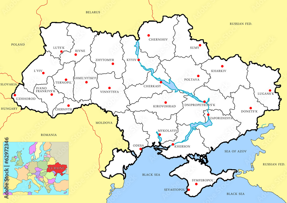 map of ucraine