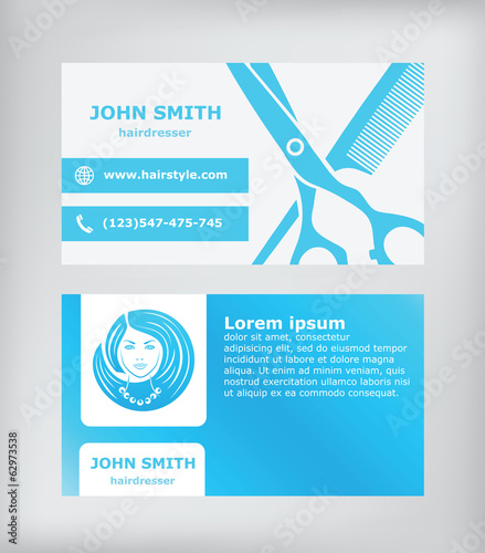 Business card. Hairdresser.