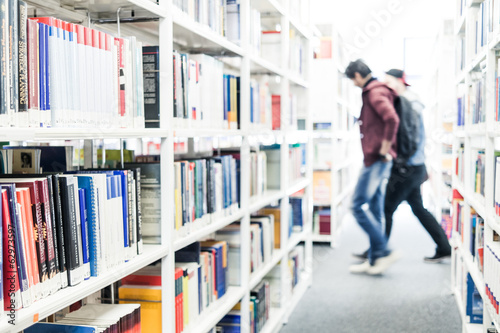 Obraz na płótnie Books at a library