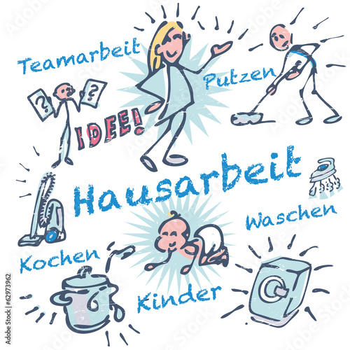 Strichmännchen und Hausarbeit
